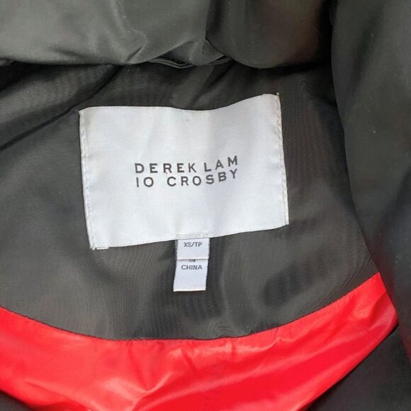 DEREK LAM 10 CROSBY 2 IN 1 BLACK PUFFER FUR HOOD FULL ZIP WINTER COAT & VEST - Picture 9 of 15